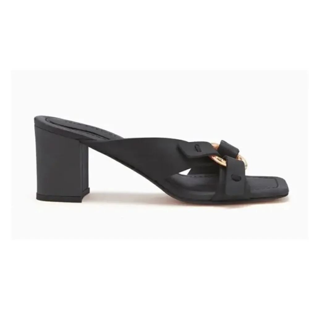 ULLA JOHNSON Amara Mid Heel in Black Noir NWB Size 39/9